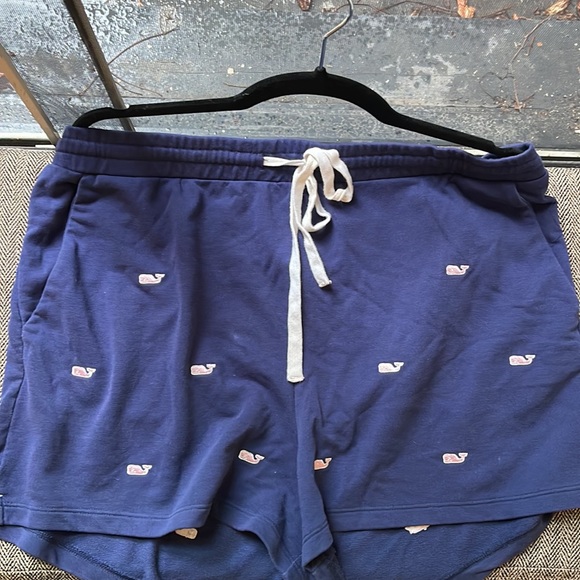 Vineyard Vines for Target sweat shorts - navy blue, pink embroidered whales - XL - Picture 3 of 5